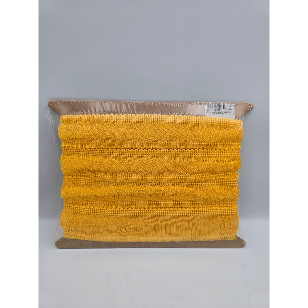 Unbranded Chainette Fringe Trim 9 Yards Yellow‎ New Rayon aprox 2in